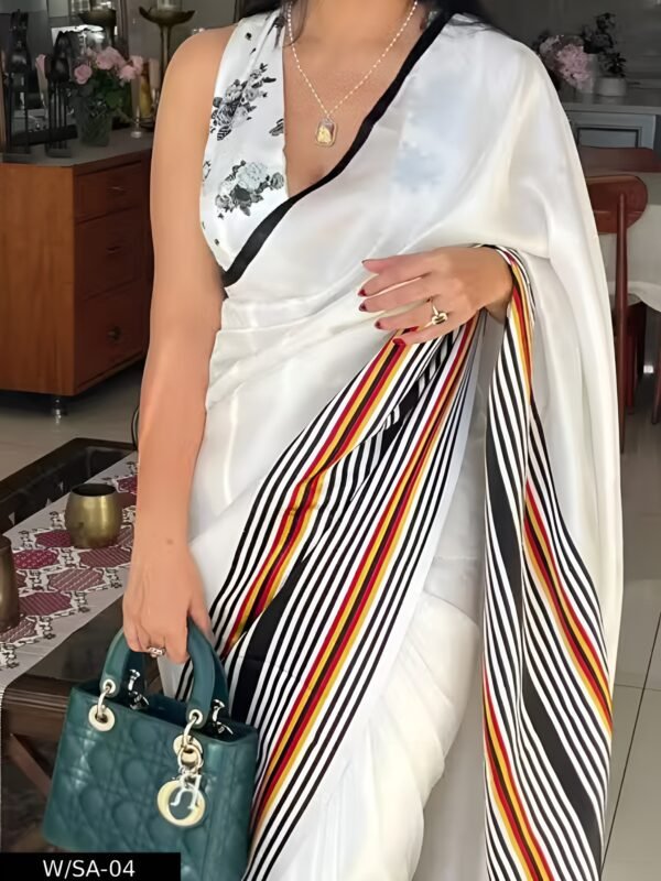 designer digital printed jacqaurd border kalamkari dola silk saree for woman with running blouse