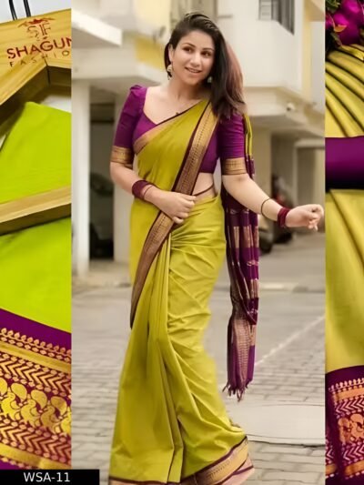 Cotton Silk Irkal Paithani Saree with Blouse