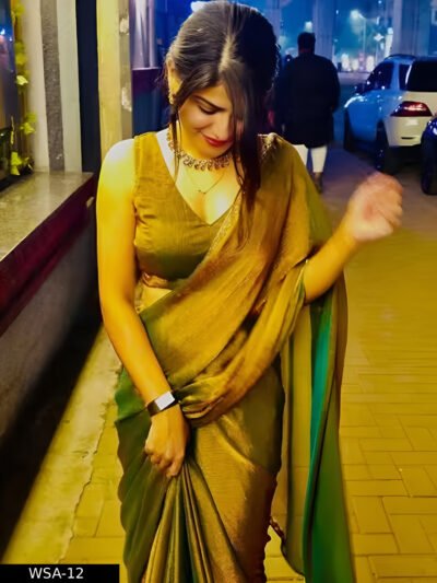Green & Gold Designer Saree