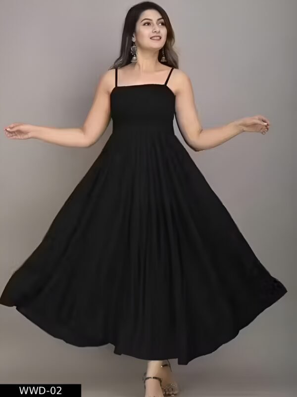 Black Modern Sleeveless Dress - Image 4