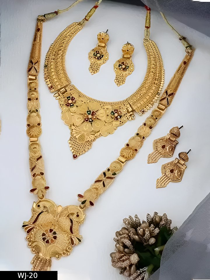 FANCY 1 GRAM GOLD plated jewellery set