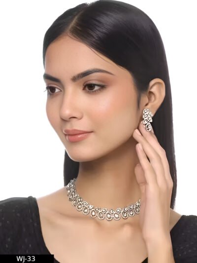 Rhodium Plated Jewellery Set