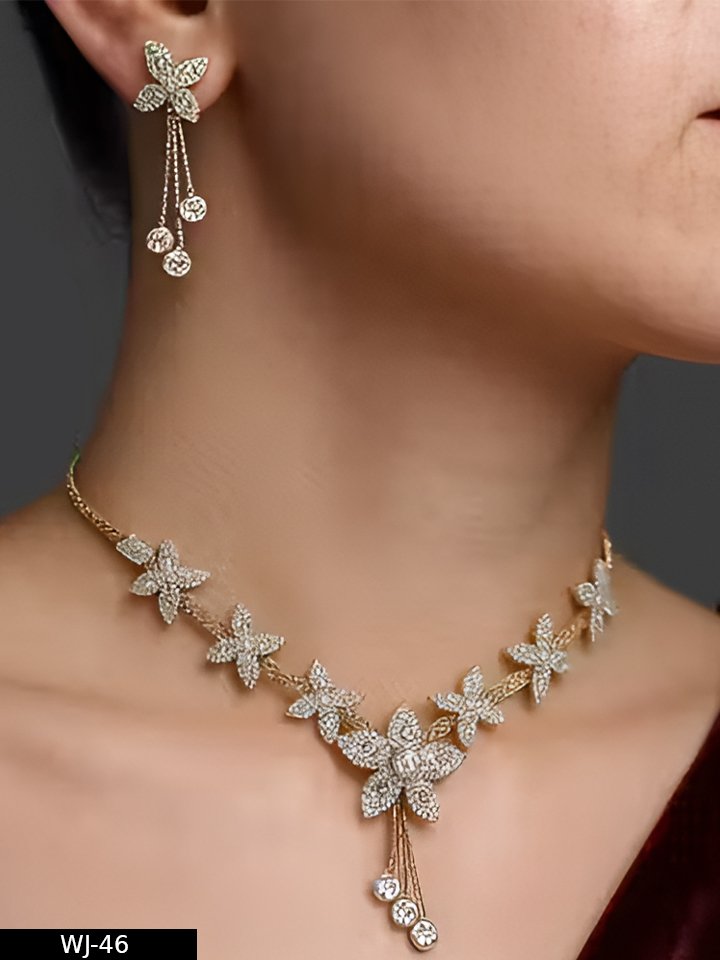 Gaazi Jewellers Elegant Jwellery Set – Diamond Studded Jewellery Necklace for Girls & Womenं - Image 2