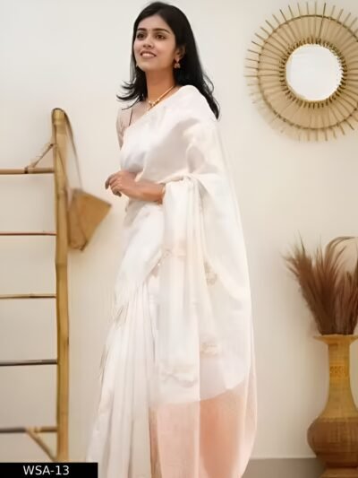 Banarasi Soft Silk Saree With Unstitched Blouse Piece