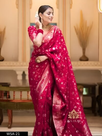 Women Pure Kanjivaram Silk Saree Soft Banarasi Sarees Latest Design Pattu Party Wear Kanchipuram Wedding Collection 2025 under 500 sadi sari saadi With Blouse Piece Rani Pink