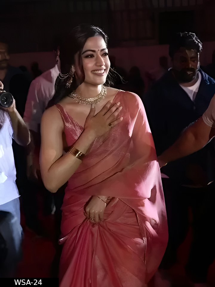 new trending celebrity inspired bollywood ramshmika mandana pure frendy silk two tone plain solid saree