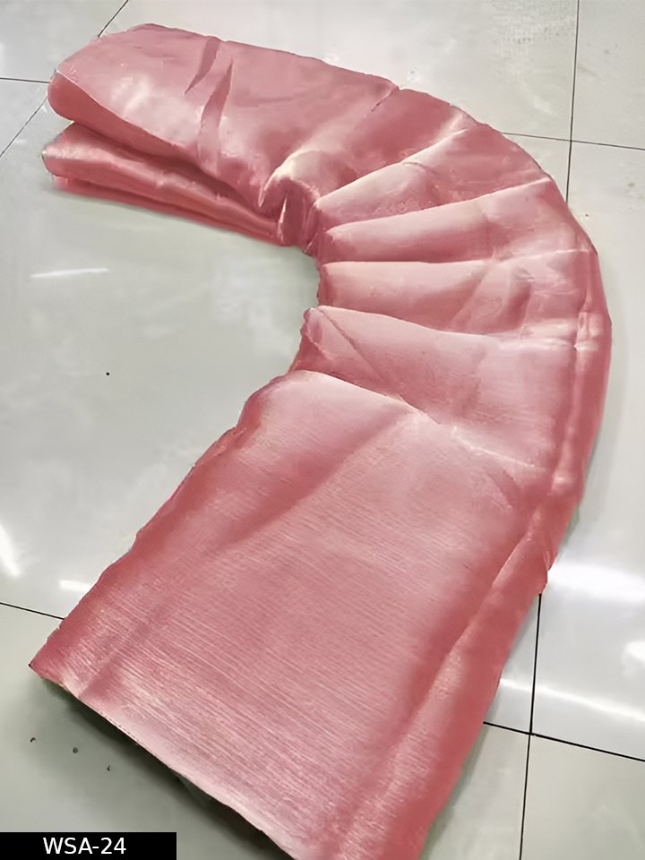 new trending celebrity inspired bollywood ramshmika mandana pure frendy silk two tone plain solid saree - Image 4