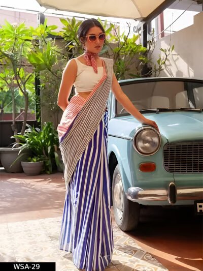 Designer Linen Saree