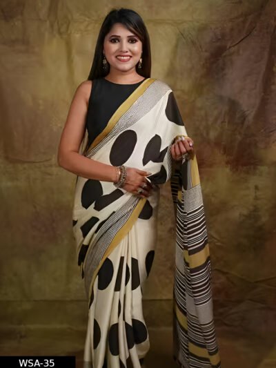 Printed Satin Silk Saree