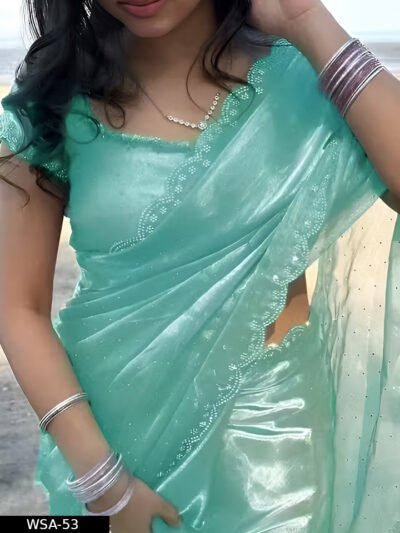 Fancy Organza Silk Designer Saree with Hand Work Saree