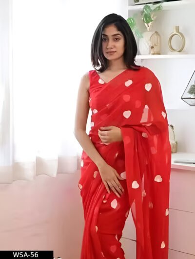 Buy Ezquisite Georgette Embroidery Work Saree - Treandy Designs On Meesho