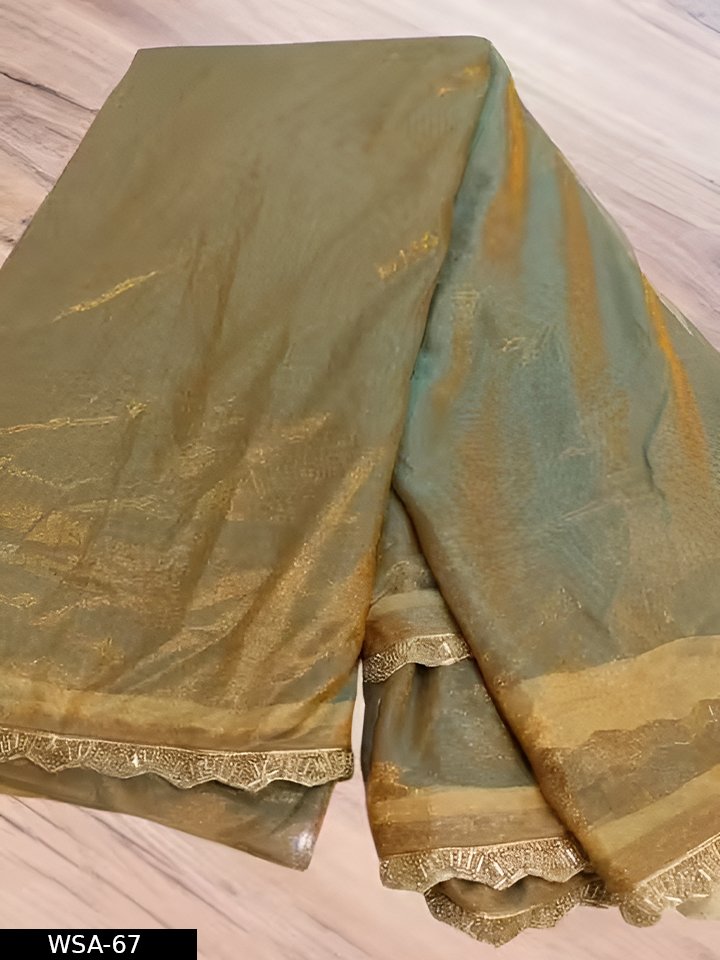 Nayanthara Viral Soft Net Two Tone Saree - Image 2