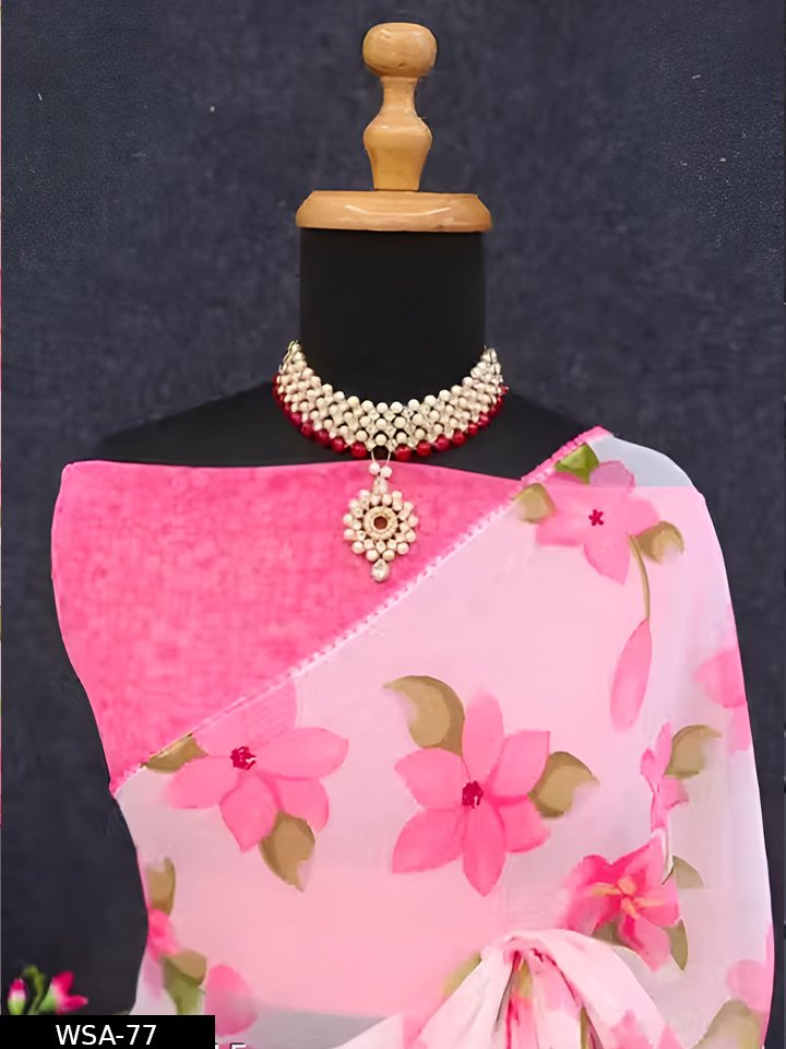 FLOWER DESIGNER SAREE - Image 4