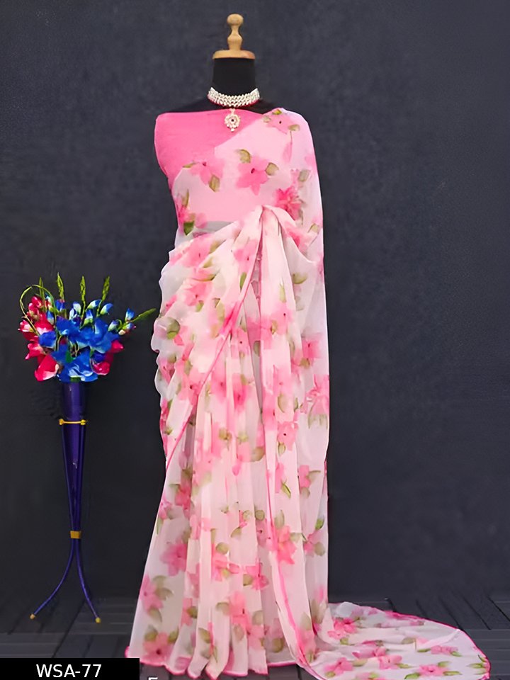 FLOWER DESIGNER SAREE - Image 5