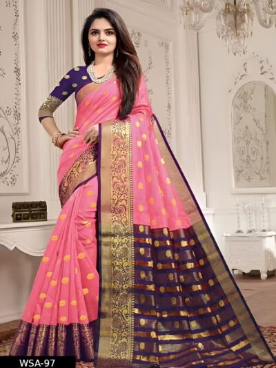 saree new collection soft silk cotton silk saree and contrast blouse sarees